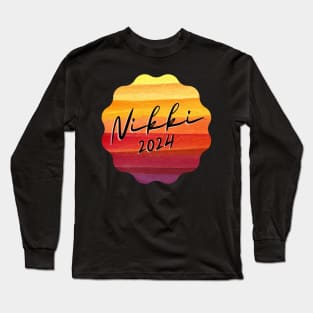 Nikki Haley 2024 (desert) Long Sleeve T-Shirt